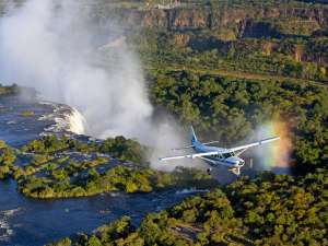 Sambia Reisen Victoria Falls Mansfield Kleinflugzeug